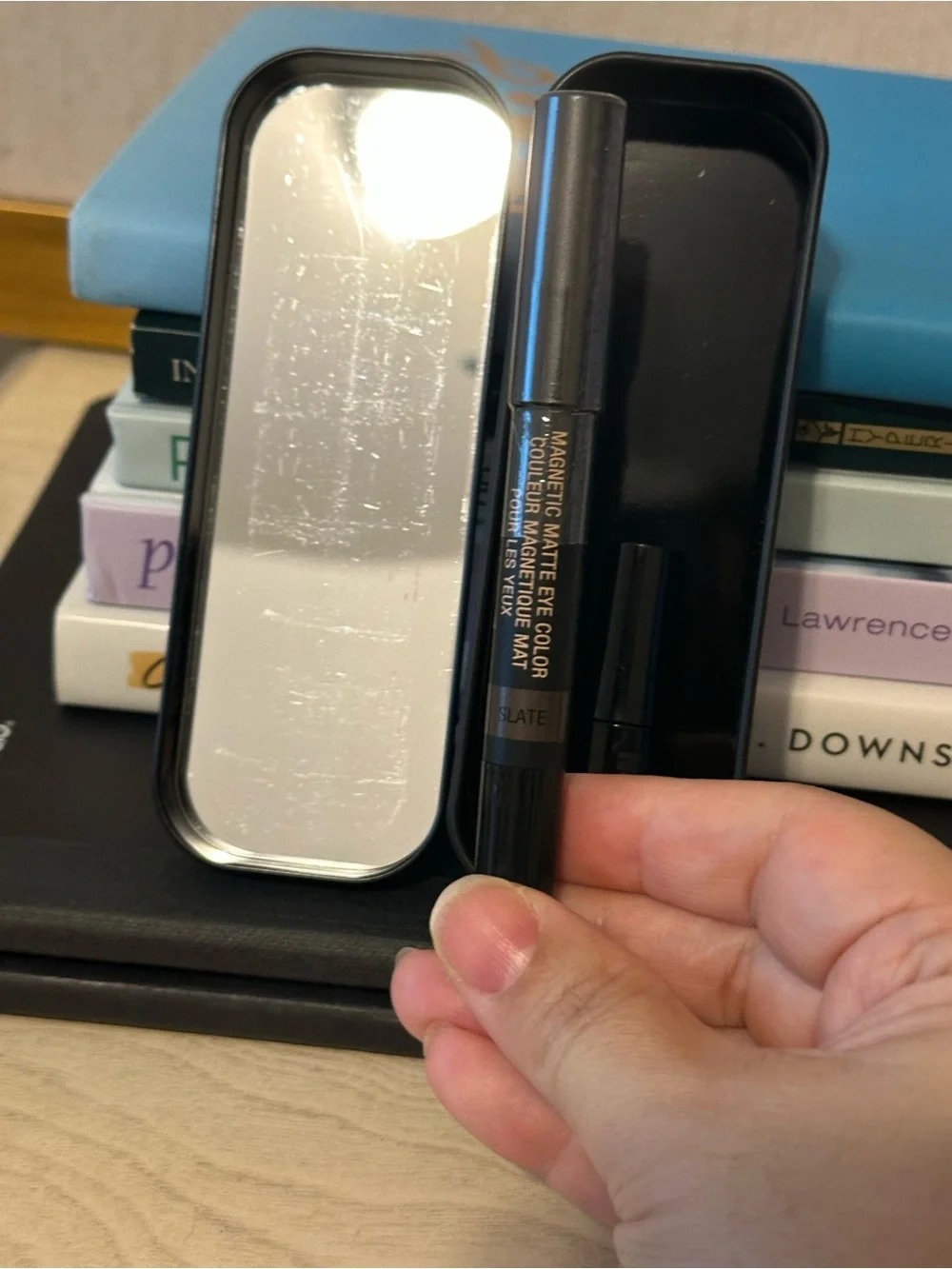 Nudestix Matte Eye Color Shade Slate with Makeup Pencil Sharpener